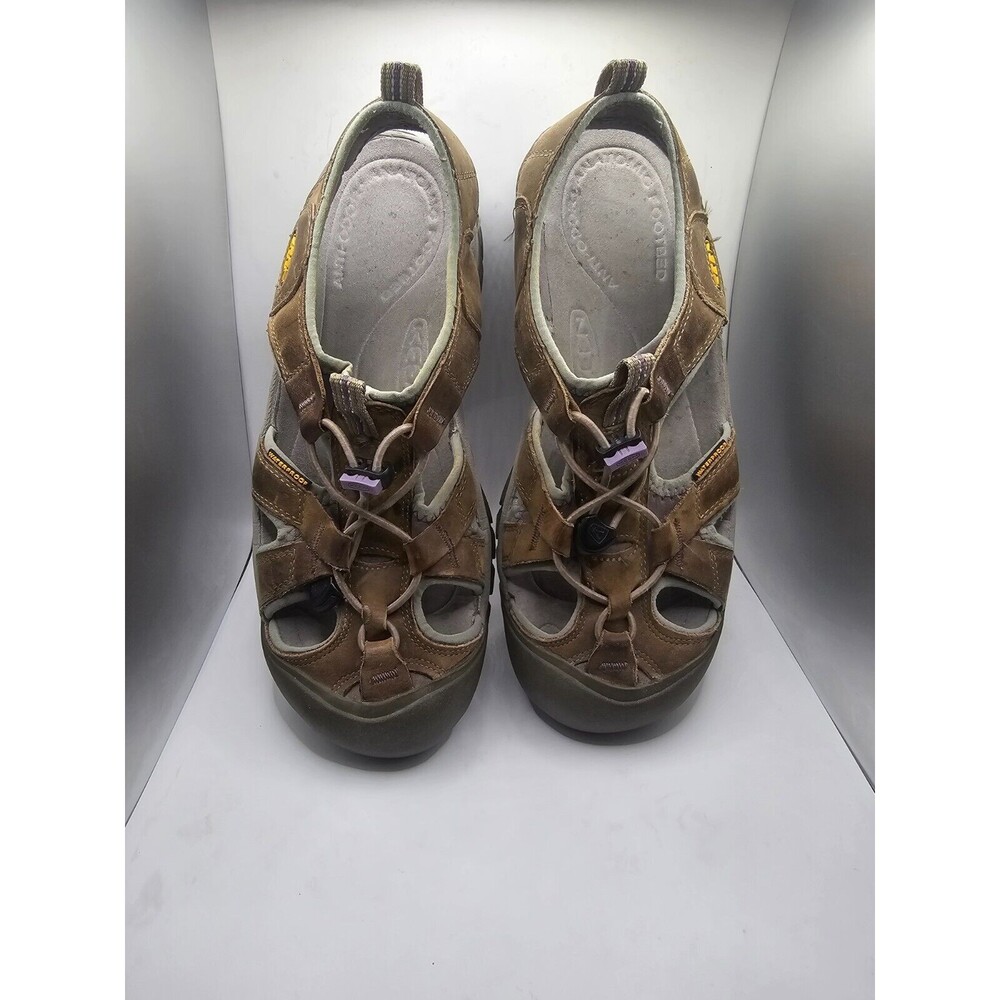 Keen 1003986 Womens Sandles Brown and Purple Draw String SZ 10